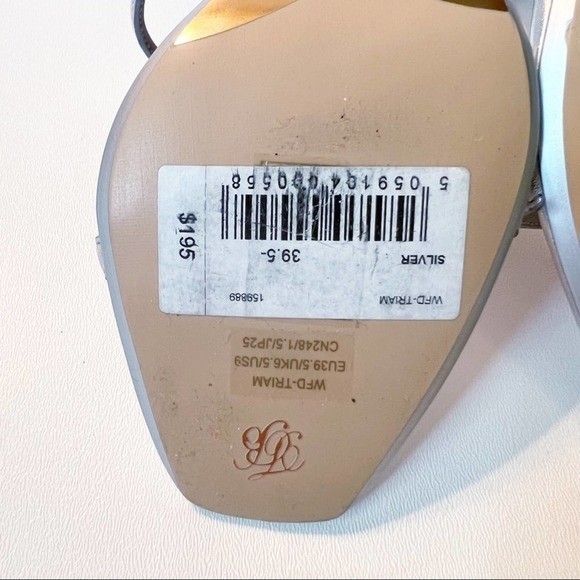 Ted Baker Triam Silver Triple Strap Sandal Size 39.5 - Picture 12 of 16